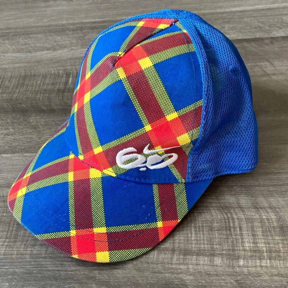 Nike 6.0 Trucker Hat Chris Hotz Snapback Plaid Mesh sz 4-7 Youth baseball cap